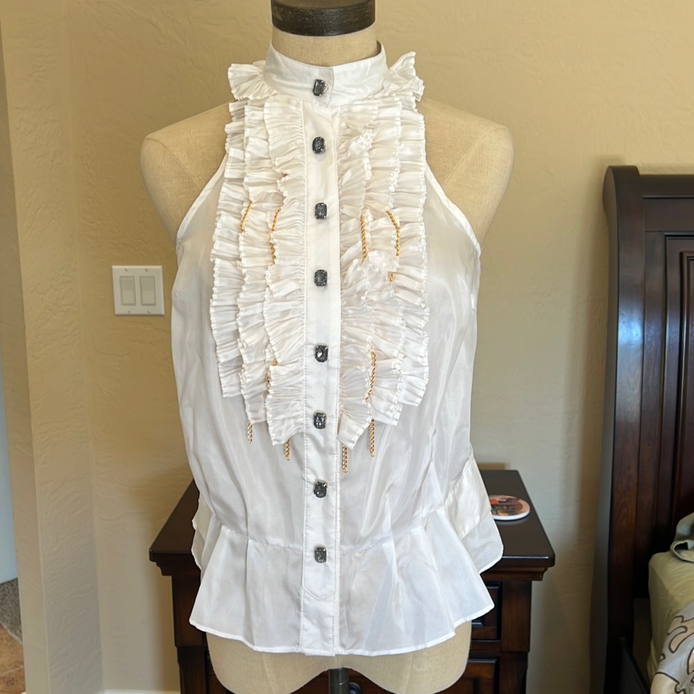 NWT cream dress shirt size 2